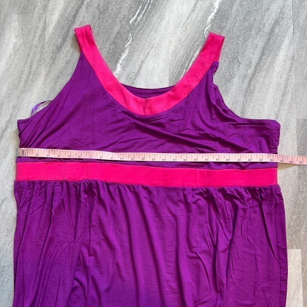 Purple & pink stretchy dress casual size 26/28 Lane Bryant - Picture 9 of 12